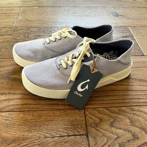 Olukai Gray Blue Casual Men's Sneakers